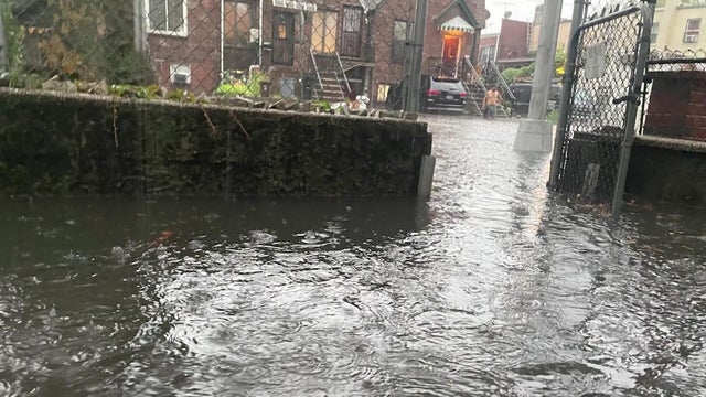 Floodwaters in Woodside, Queens 