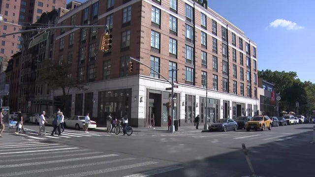 West Washington Place and Sixth Avenue in Greenwich Village 