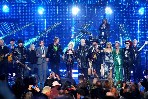 Dolly Parton at her Rock & Roll Hall of Fame induction ceremony 
