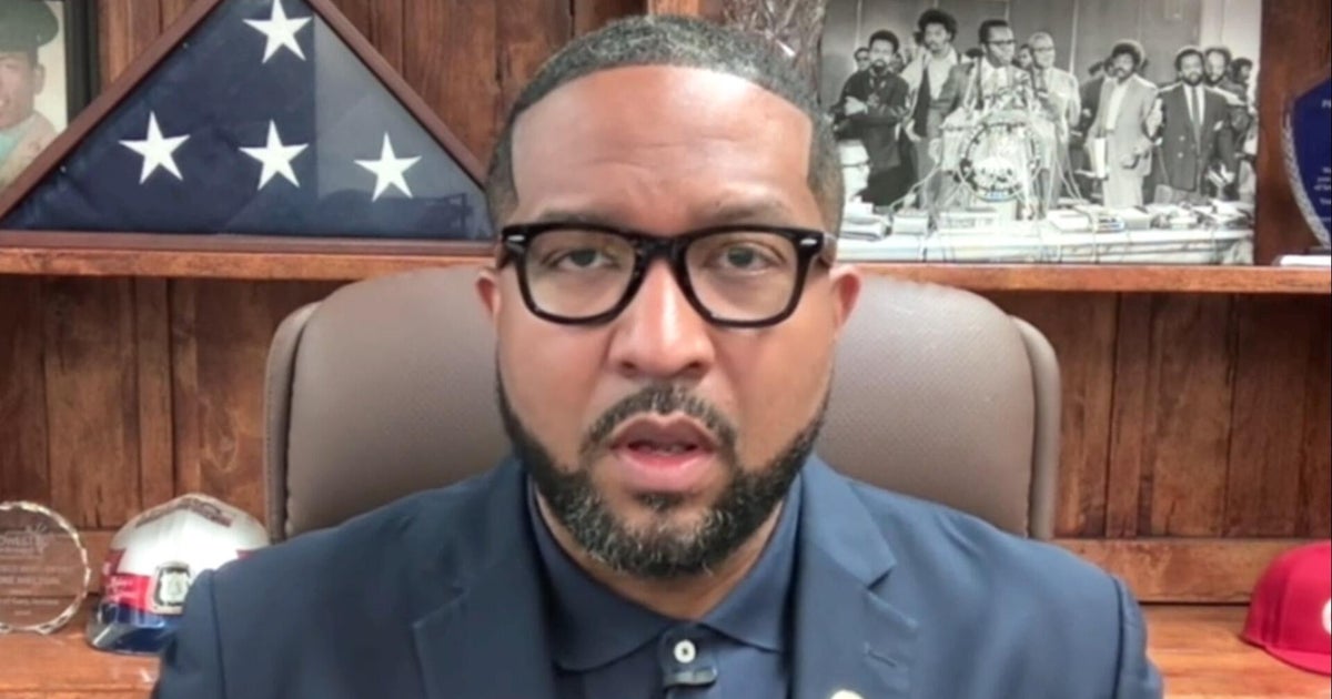 Gary Mayor Eddie Melton reacts as parts of Indiana remain in the dark after storm