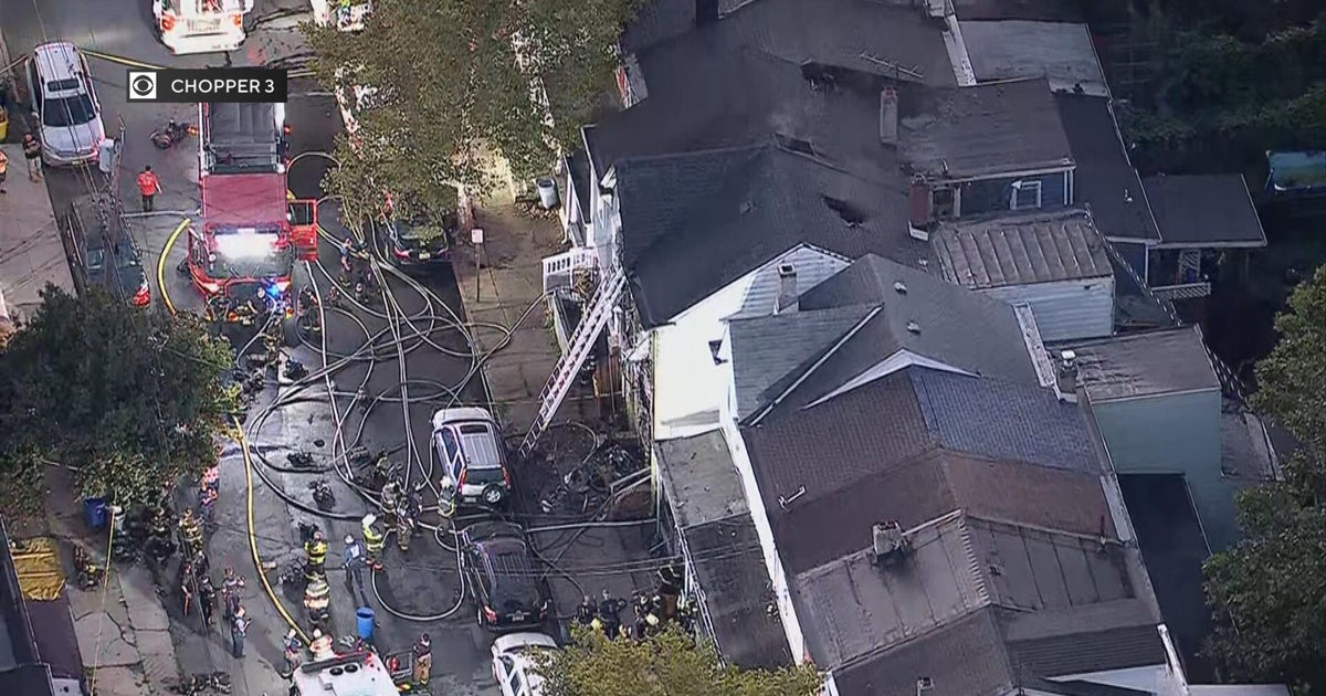 Fire damages rowhome in Trenton, New Jersey