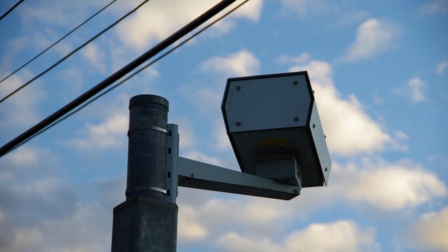 Speed camera on a highway 