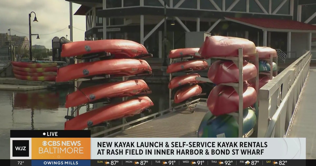 New public kayak launch and self-service kayak rentals in Baltimore's Inner Harbor