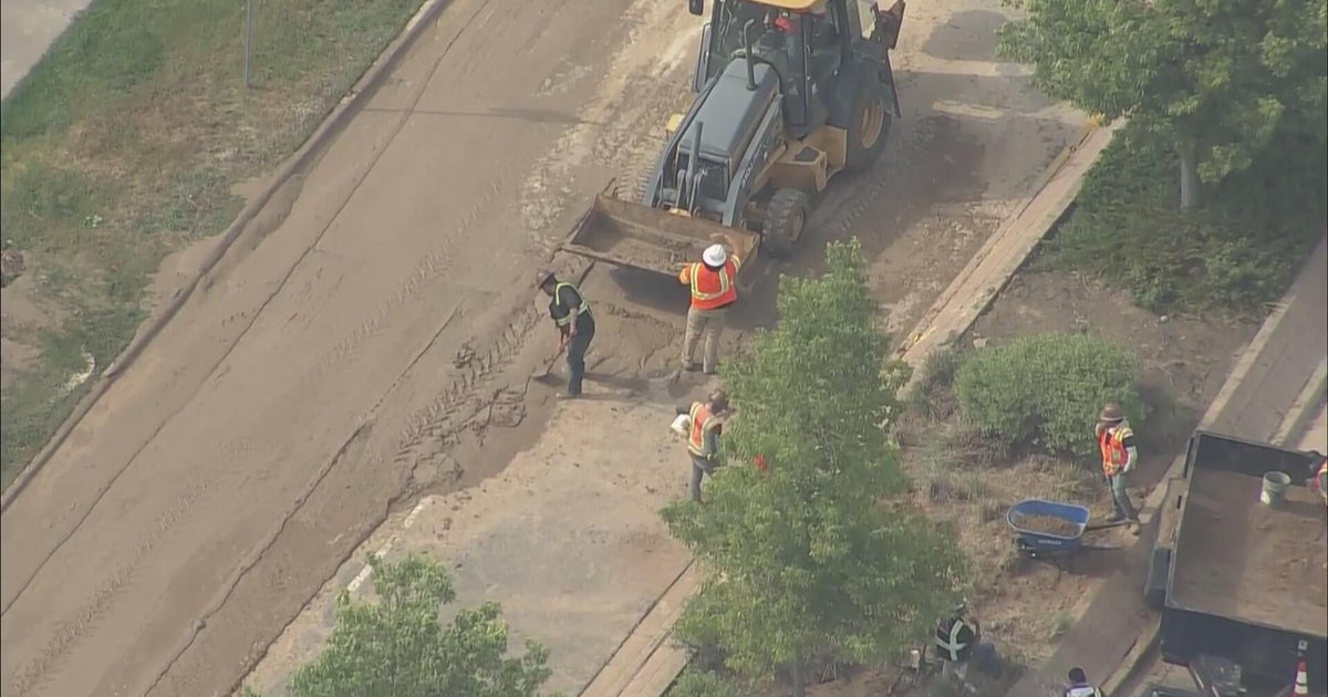 Repair work to begin on water line northeast of Denver that caused large sinkhole