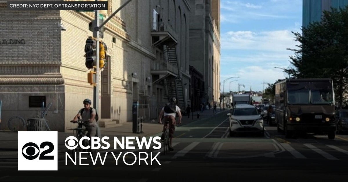 New protected bike lanes on Ashland Place in Brooklyn unveiled