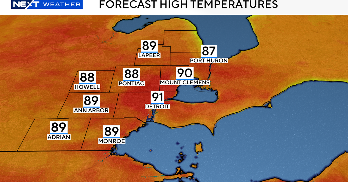 Hot and humid weather on Tuesday, potential for storms on Wednesday