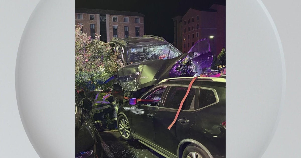 Crash damages cars in University of Colorado parking lot