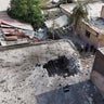 An aerial view shows damage to buildings in the aftermath of an alleged U.S. strike on a wedding party, in Kuhestak, Iran, Sept. 2, 2026. 