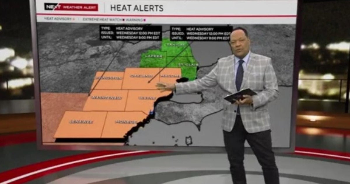 Hot temperatures for Wednesday, with severe storms possible