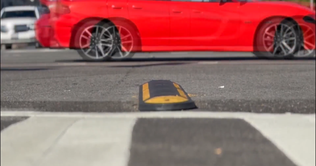 Compton installs rubber medians to deter street takeovers