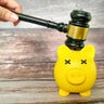 Legal Financial Enforcement Concept with Gavel and Piggy Bank 
