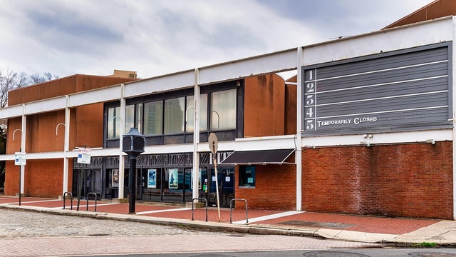 A photo of the Landmark's Ritz Five cinema in Philadelphia when it was closed in 2020 because of the COVID-19 pandemic. 