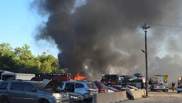 20 vehicles catch fire at Dallas County salvage yard, officials say