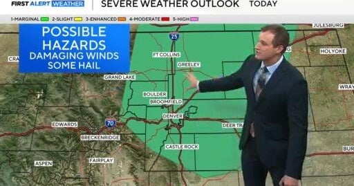 Few showers across Denver, small hail and gusty winds with HOT temperatures