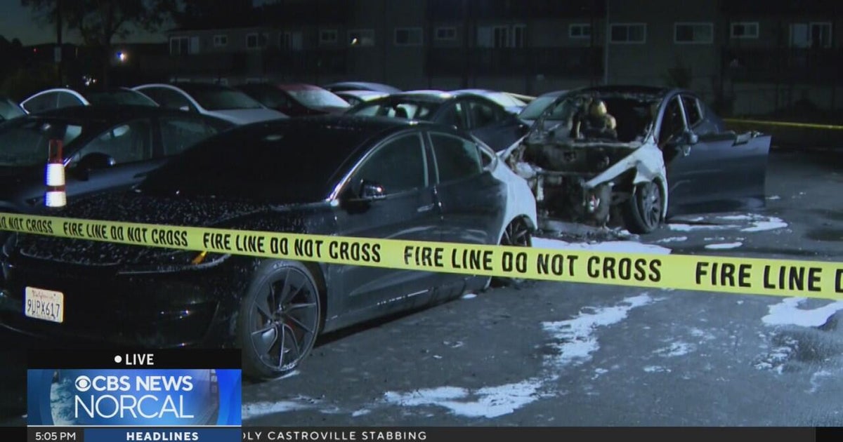 Early morning fire destroys multiple Teslas at Corte Madera dealership