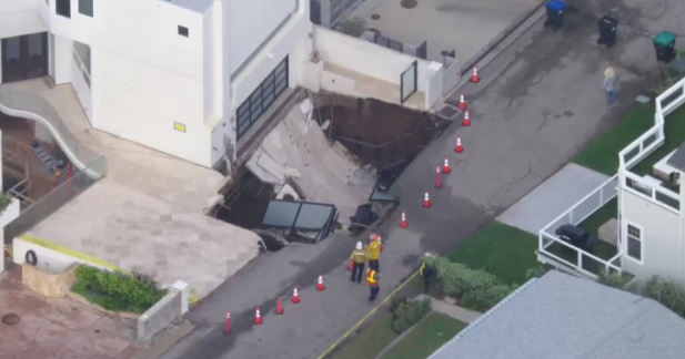 2 driveways in Malibu collapse 