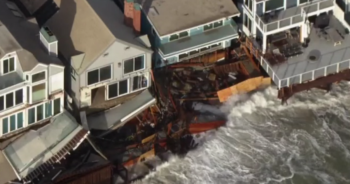 7 Dana Point homes red-tagged due to damage from high surf - CBS Los ...