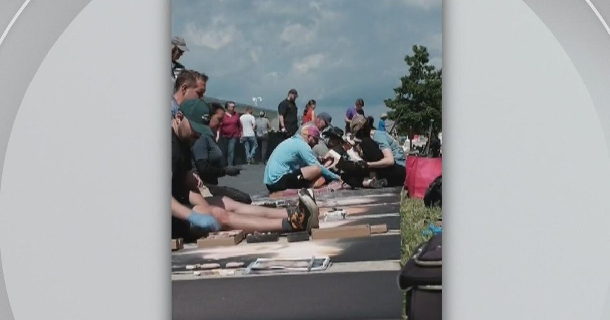Flight 93 passengers and crew members commemorated with chalk portraits
