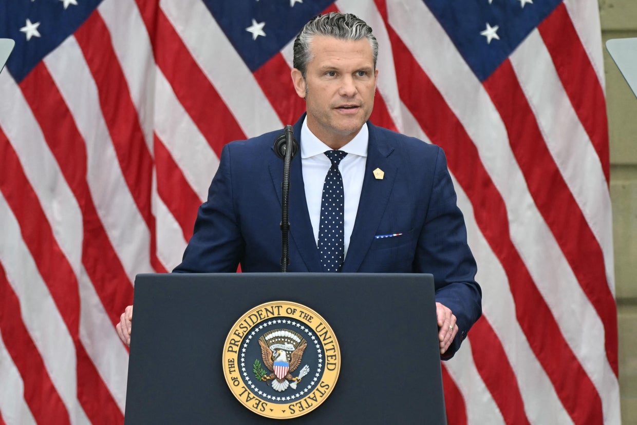 Defense Secretary Pete Hegseth speaks at the Pentagon, Sept. 11, 2026.