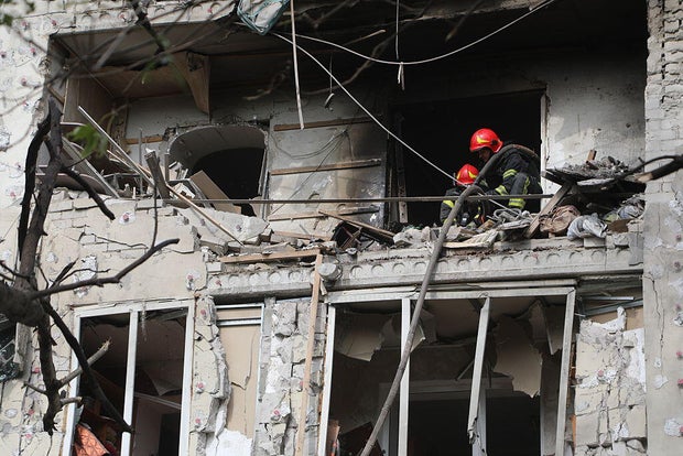 Aftermath of Russian airstrike in Odesa 