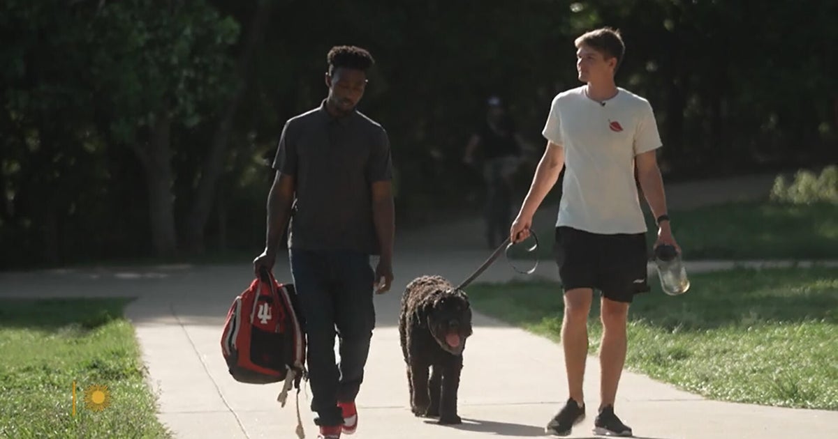 A former football star's backpack becomes a lifeline