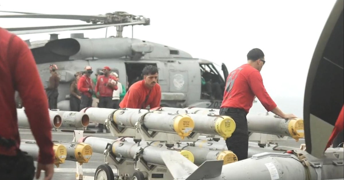 CBS News gets exclusive access to a U.S. aircraft carrier in Middle East