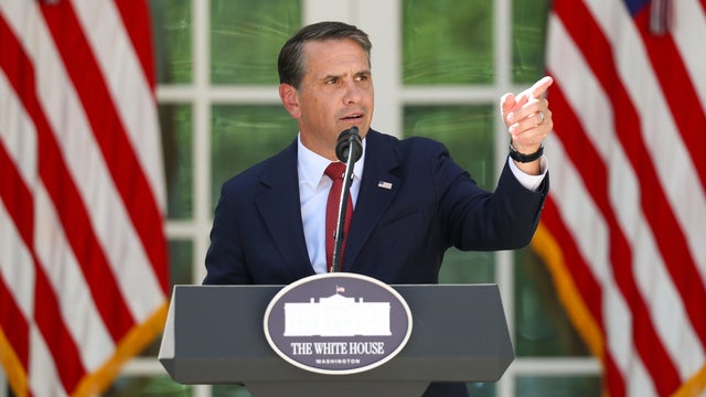 Attorney General Todd Blanche Holds White House Media Briefing In The Rose Garden 