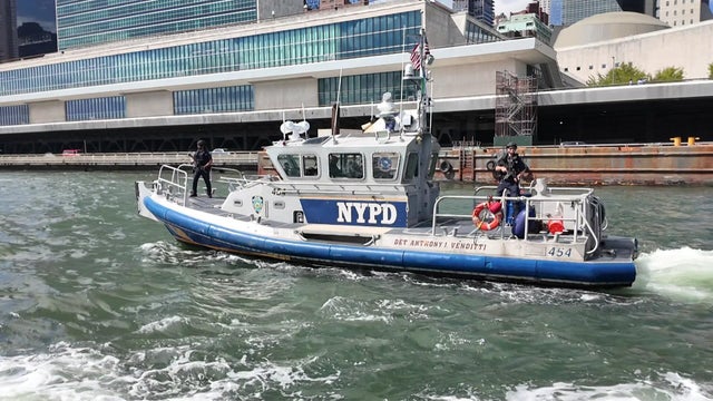 NYPD boat on river 