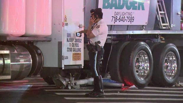 Citi Bike under tires of truck