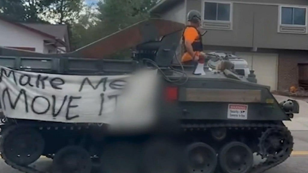 Neighborhood feud in Colorado takes an unusual turn as tank rolls into ...