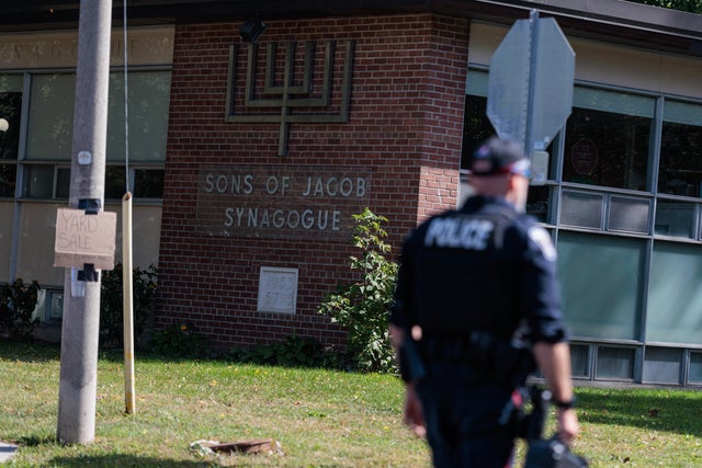 Officer fended off Ontario synagogue gunman despite being shot multiple times, authorities say