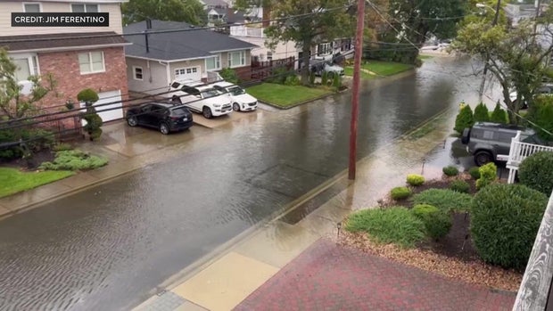 Flooded residential street