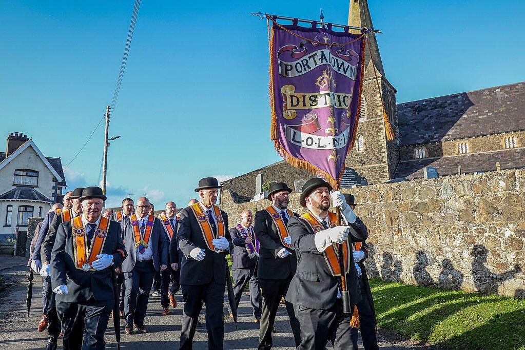 Protesters block Northern Ireland march being held for first time since ...