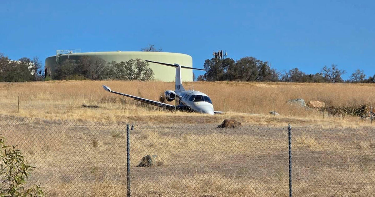 Small jet veers off runway at Auburn Municipal Airport