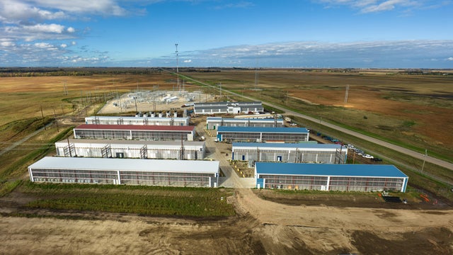Drone Shot of Data Center in North Dakota 