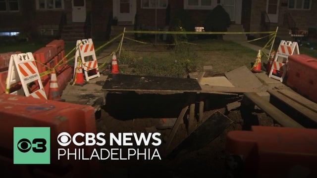 Large sinkhole forms in Mayfair section of Philadelphia