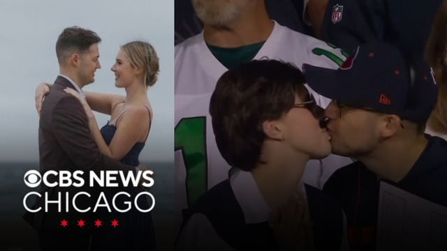 Couple goes viral for sharing smooch dressed as Johnson, Ditka at Bears game | Hand Off