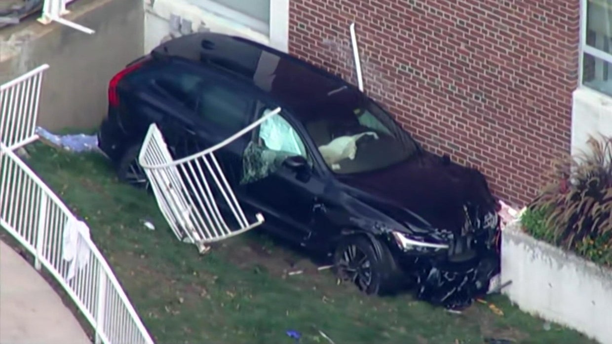 3 injured after car crashes into building on Faulkner Hospital campus ...
