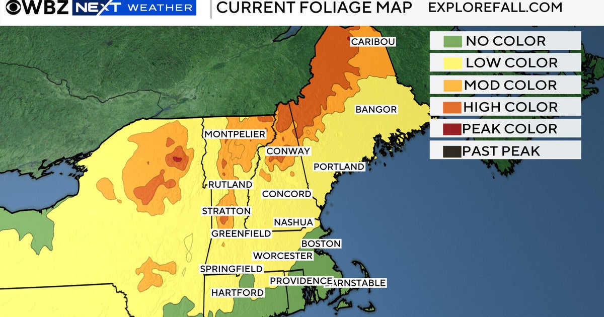 Fall foliage map shows colors in New Hampshire's White Mountains ...