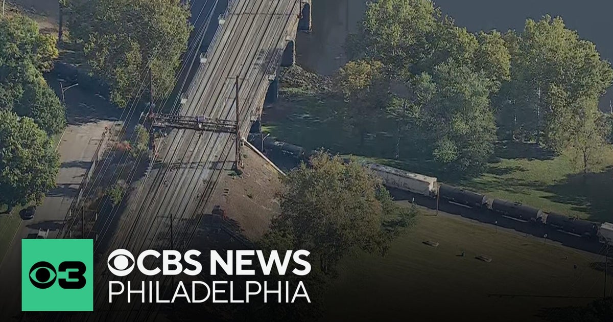 Train derailment forces street closures, detours in Bucks County ...