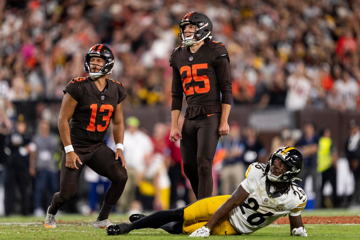 Browns stun Steelers after field goal from Andre Szmyt in final seconds ...