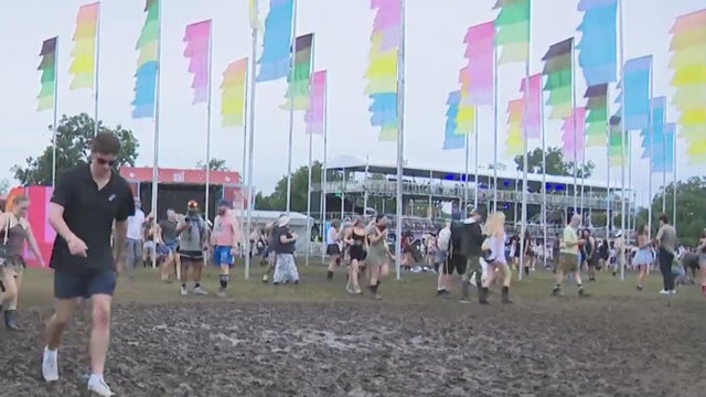 Muddy conditions at ACL Festival
