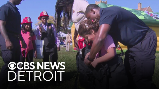 Detroit firefighters show off equipment as part of Fire Prevention Week