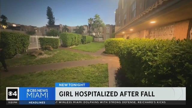 Girl hospitalized after fall from apartment window