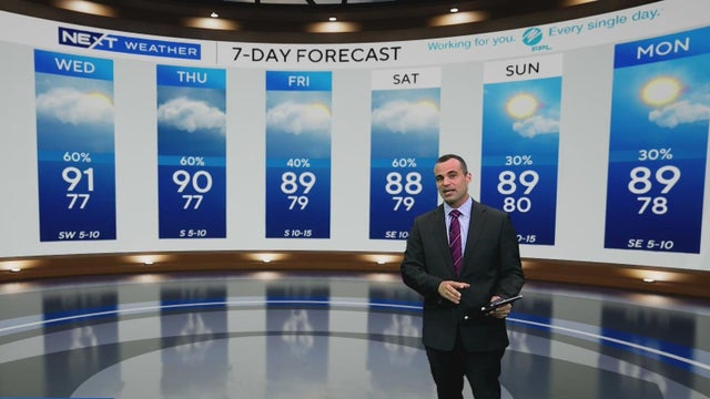 Rain chances are set to increase in the forecast across South Florida in the coming days