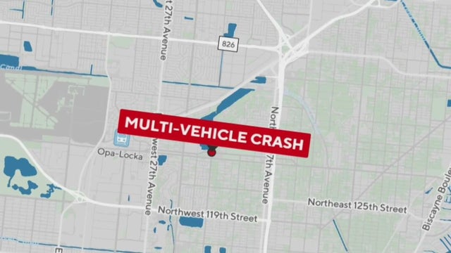 Miami police officer injured in Opa-locka crash while heading to work, officials say