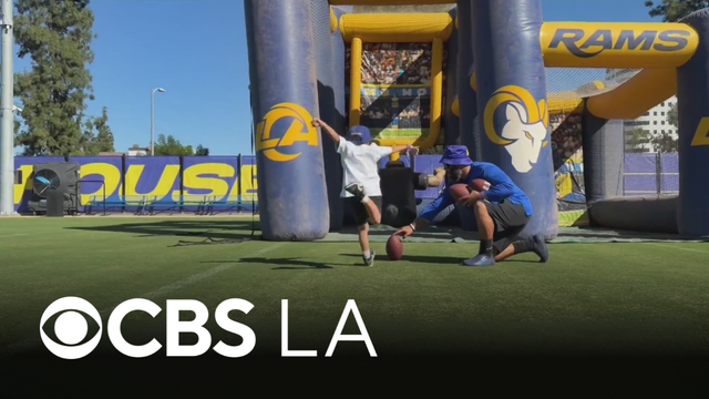 Hundreds of children celebrate Hispanic Heritage Month with Rams at Woodland Hills clinic