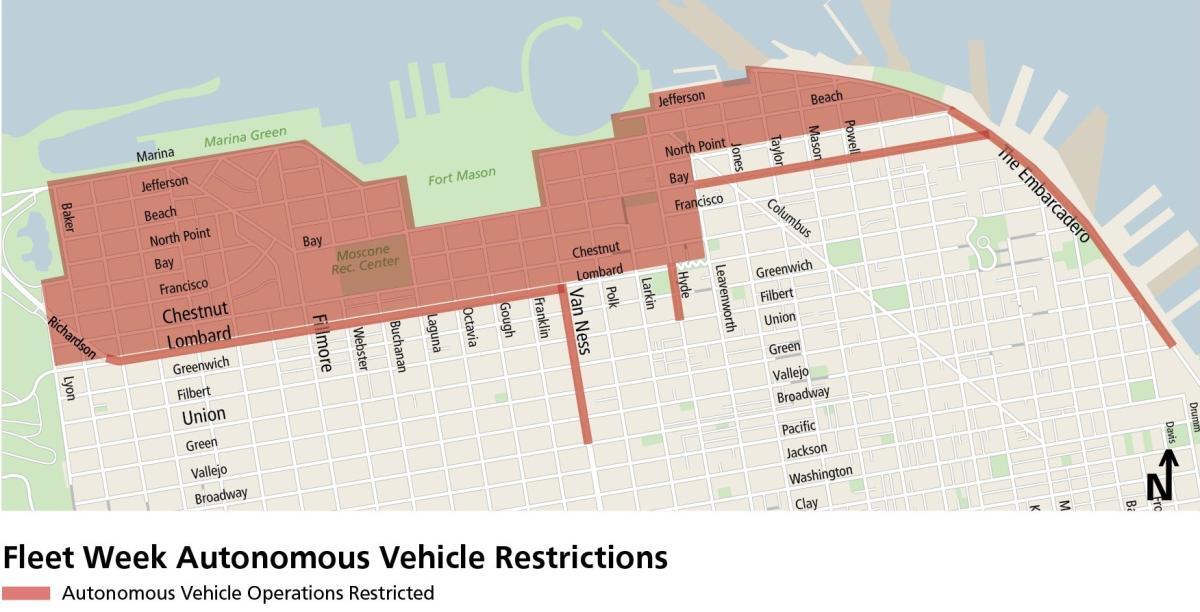 San Francisco cracks down on where robotaxis can go during Fleet Week ...