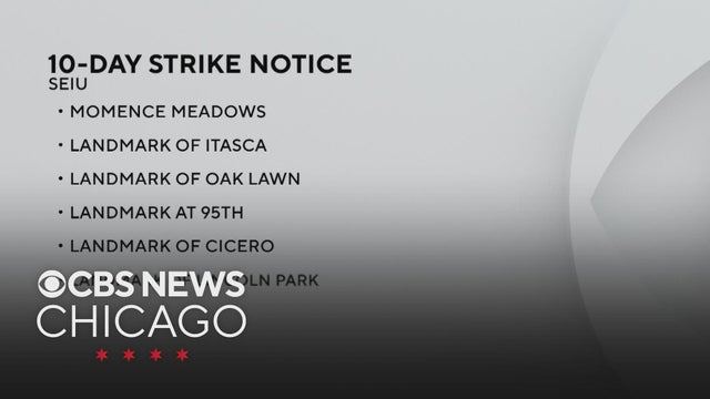 Workers at 6 Chicago area nursing homes set to go on strike on Oct. 16