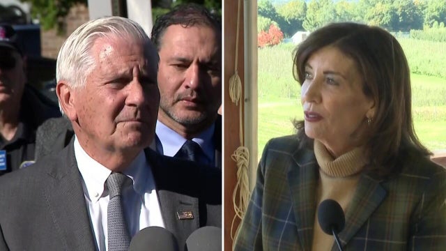 Republican New York gubernatorial candidate Bruce Blakeman and Gov. Kathy Hochul 